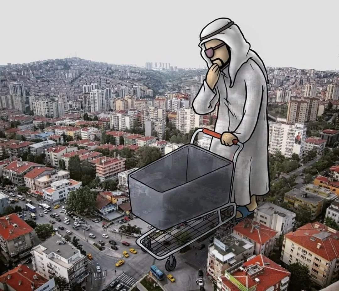 Araplar için Türkiye'nin anlamını anlatan karikatür