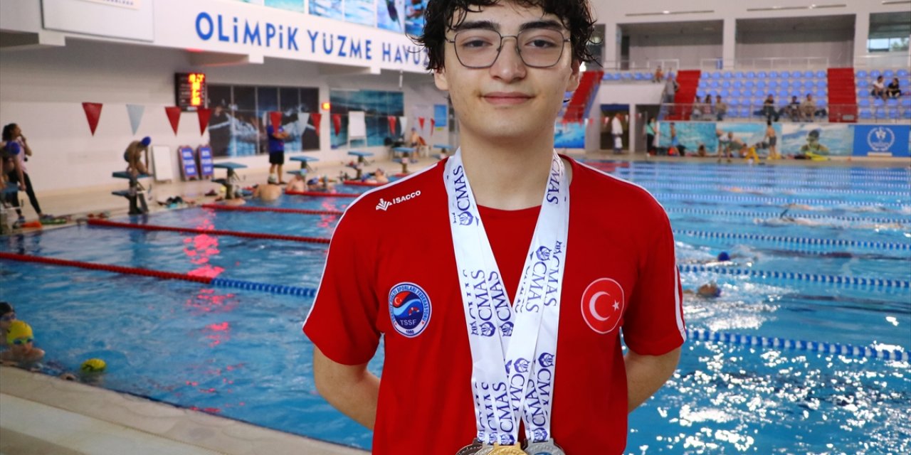 Serbest dalışta dünya şampiyonu Bilal Yalçın, büyüklerde de zirveyi hedefliyor