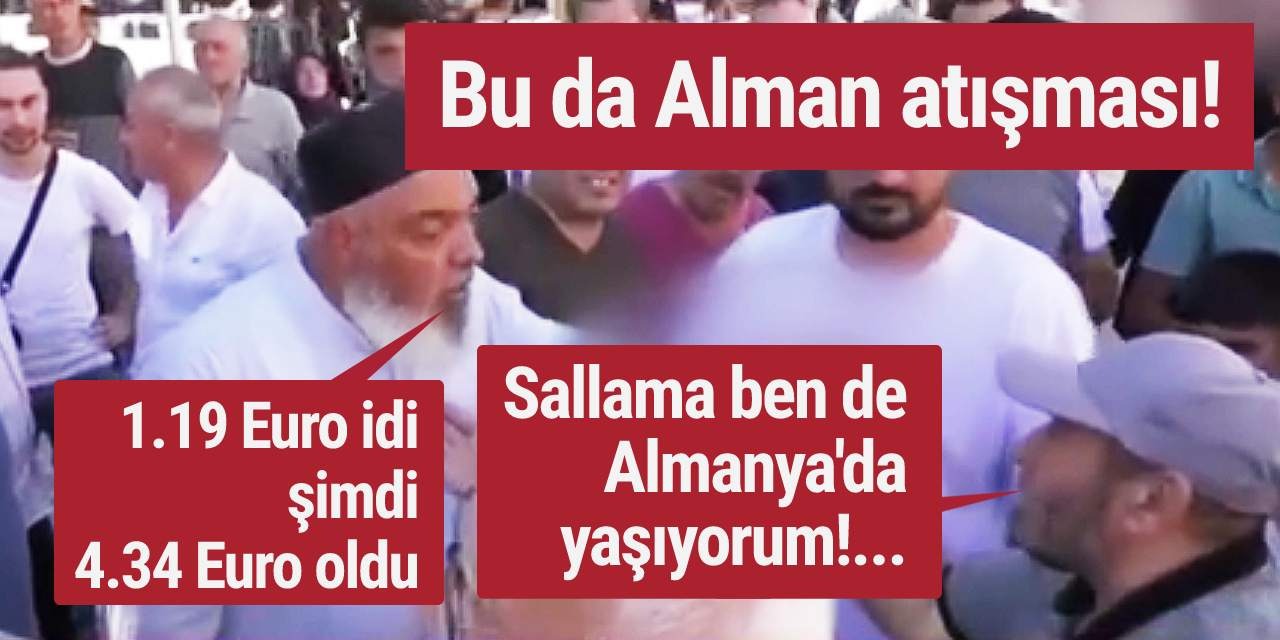 Almanya'da yaşayan iki adam kameralar önüne fena kapıştı: Yalan söylüyorsun....