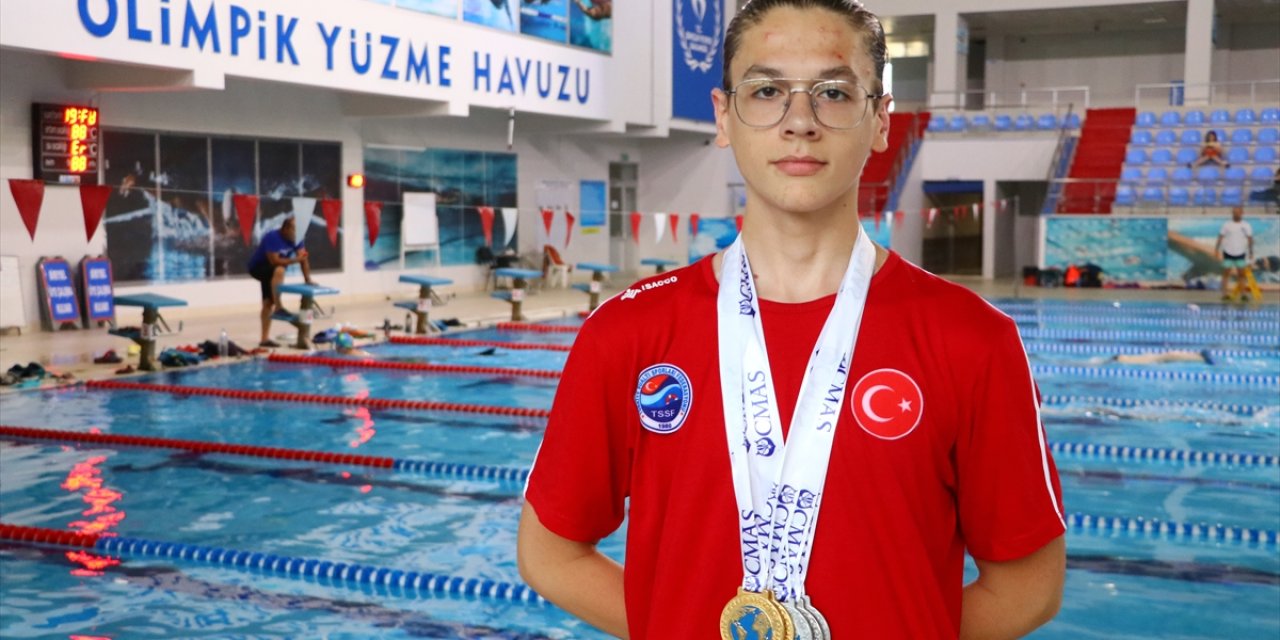 Milli serbest dalışçı Hamza Varol, iki yılda 9 madalya kazandı