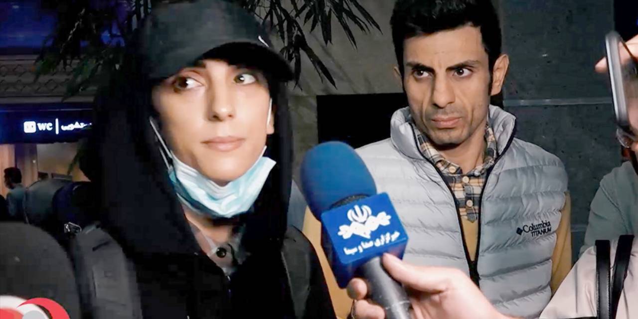 Güney Kore'de başörtüsüz yarışan İranlı sporcu Tahran'da 'kahraman' sloganlarıyla karşılandı