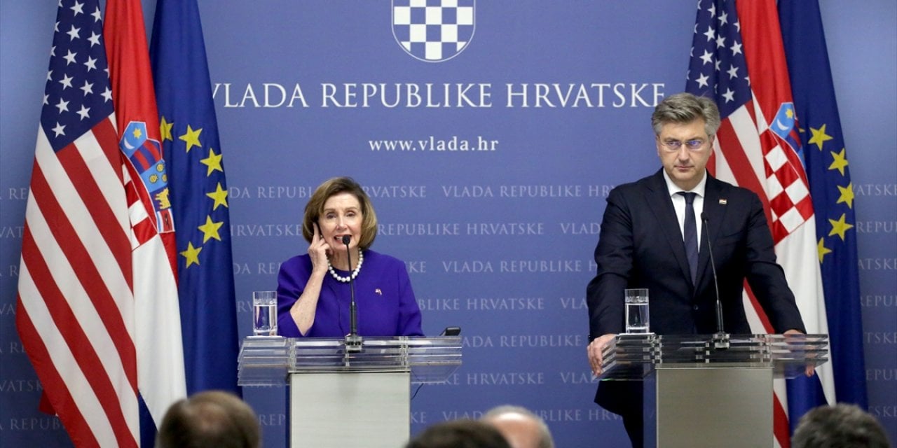 Hırvatistan Başbakanı Plenkovic, ABD Temsilciler Meclisi Başkanı Pelosi'yi kabul etti