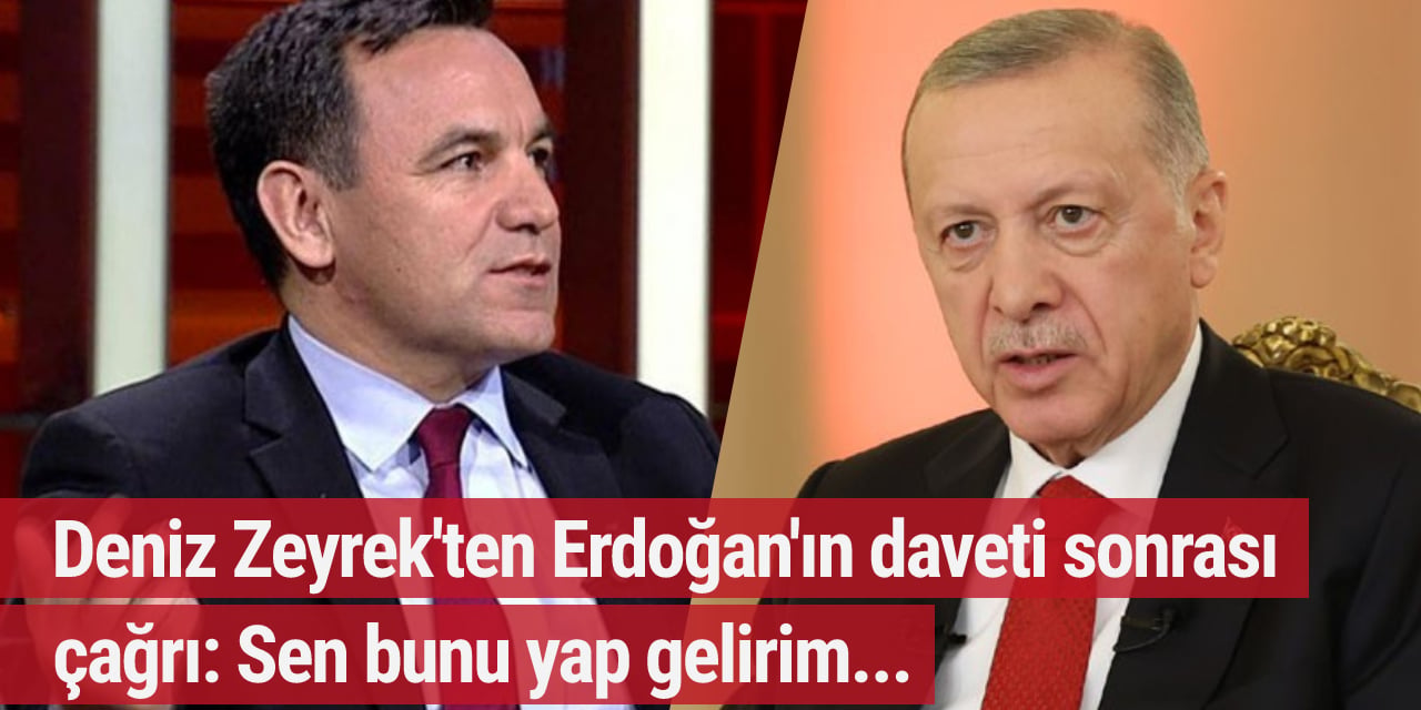 Deniz Zeyrek'ten Erdoğan'ın daveti sonrası çağrı: Sen bunu yap gelirim...