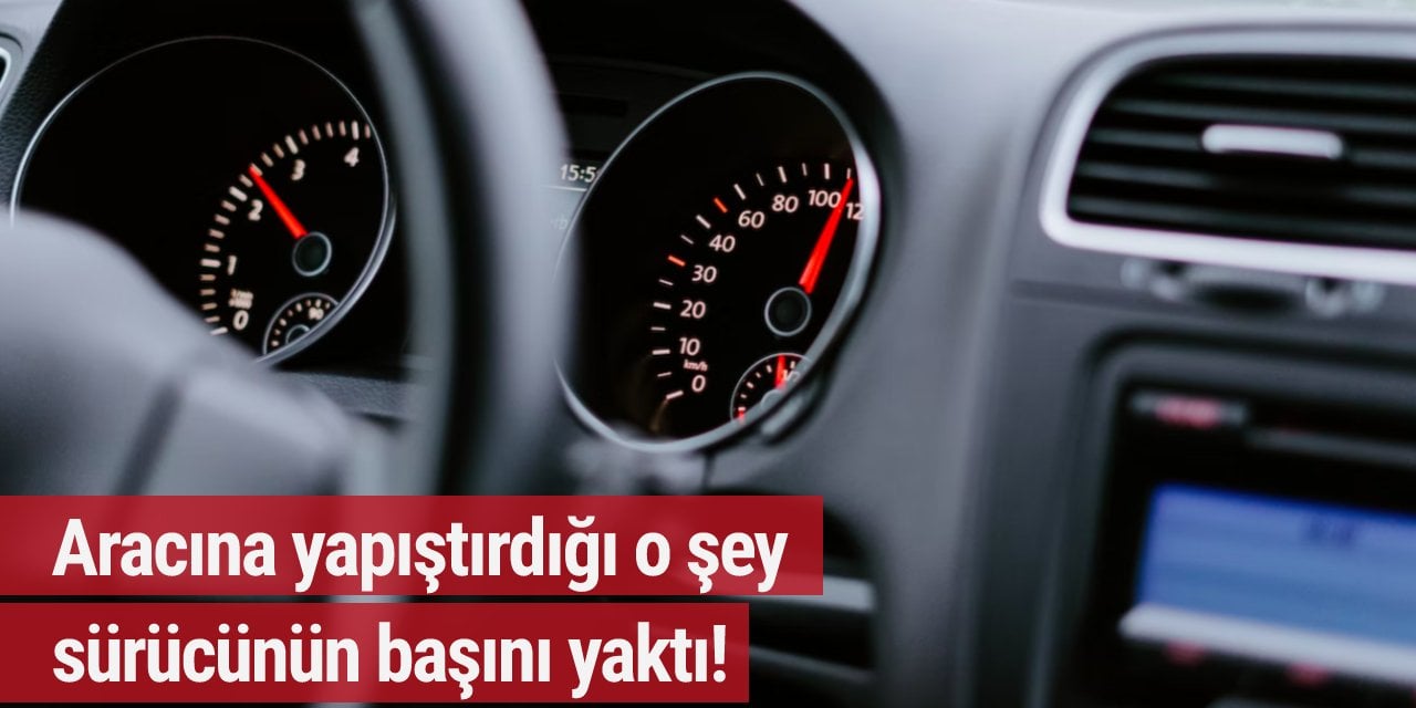 Almanya'da, aracına yapıştırdığı şey sürücünün başını yaktı!