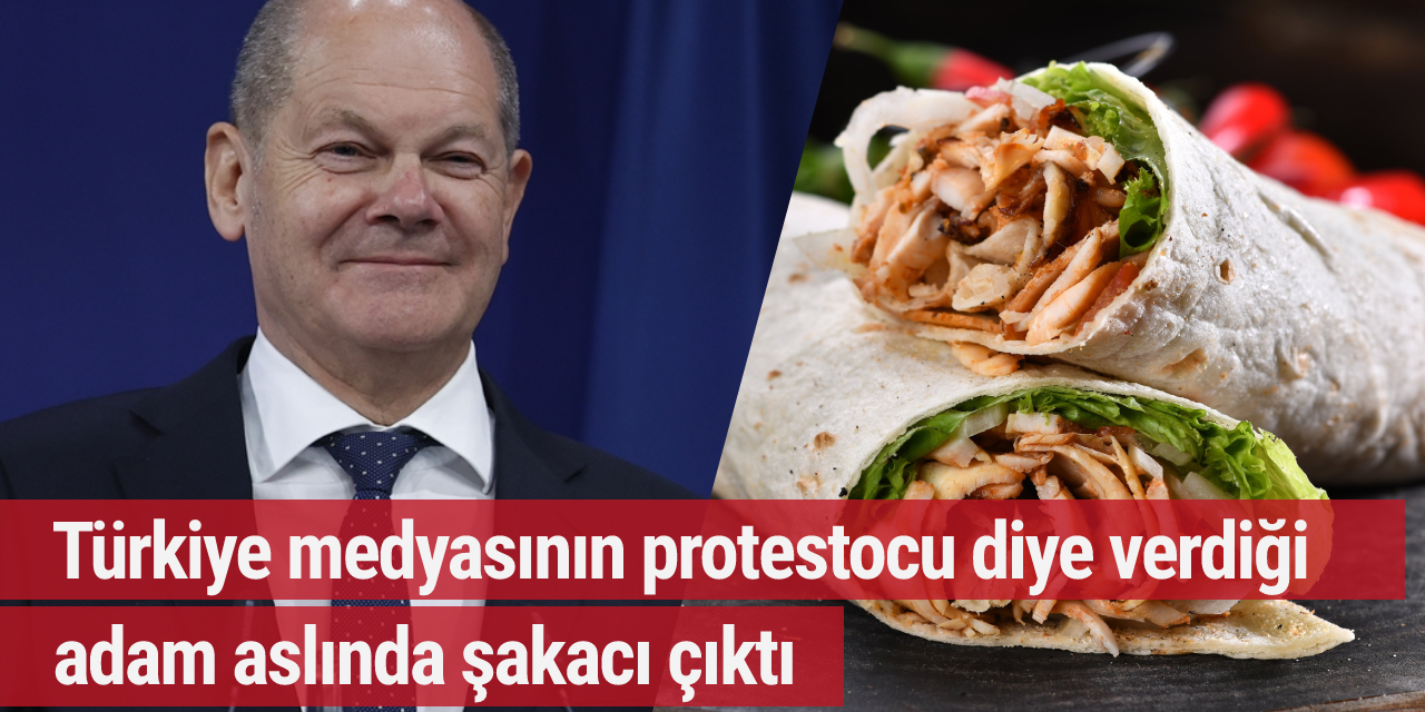 Olaf Scholz'u tiye alan adamı Türkiye medyası protestocu zannetti