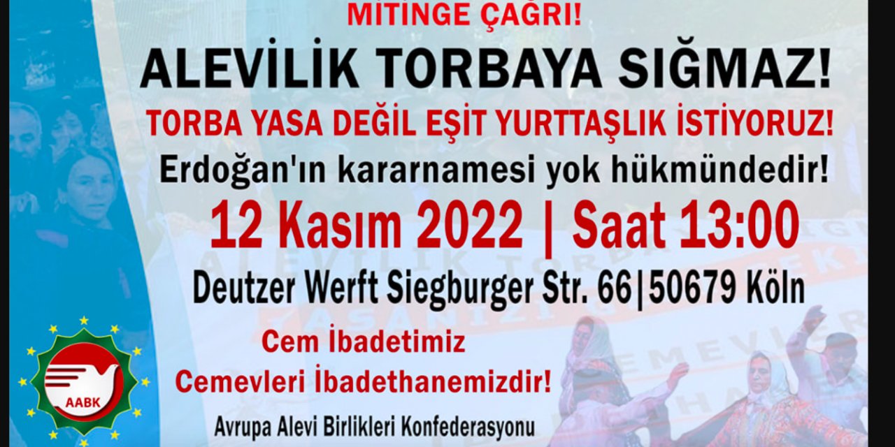 Avrupa Alevi Birlikleri Konfederasyonu'ndan miting çağrısı