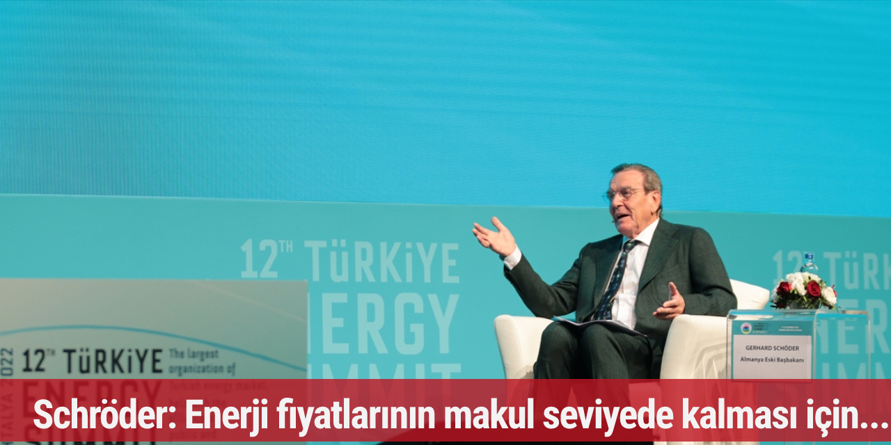 Schröder: Enerji fiyatlarının makul seviyede kalması için...