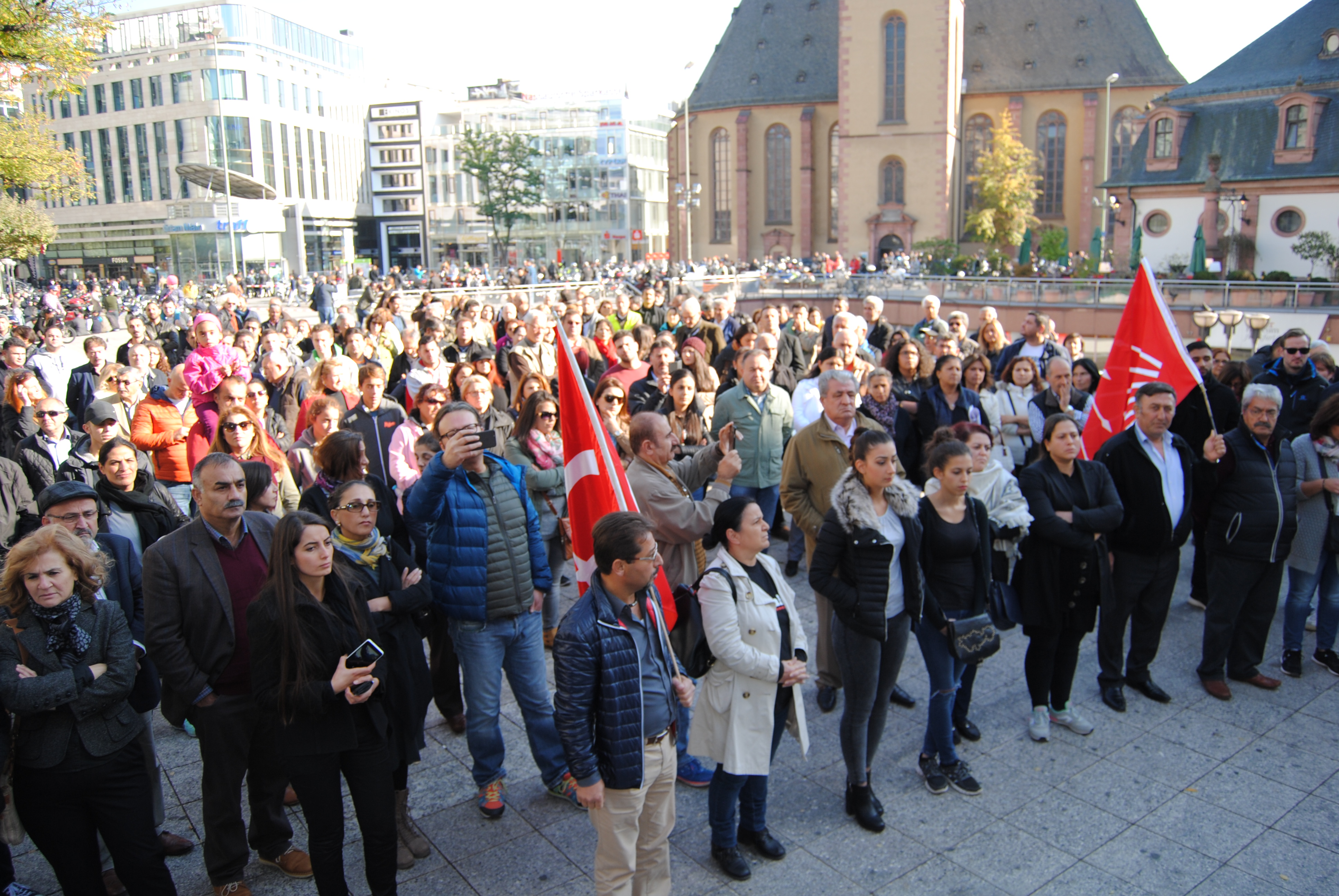 Frankfurt'ta terör protestosu
