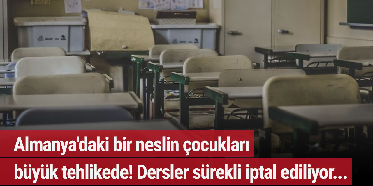 Almanya'daki bir neslin çocukları büyük tehlikede! Dersler sürekli iptal ediliyor...