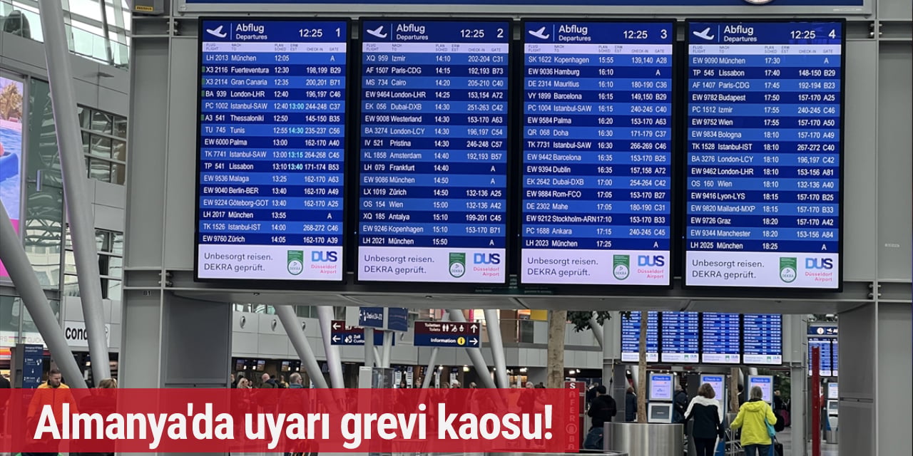 Almanya'da uyarı grevi kaosu! Yüzbinlerce yolcu etkilendi...