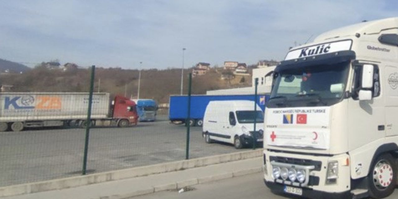 Bosna Hersek Kızılhaçı, Türkiye ve Suriye'ye 4 tır yardım yolladı
