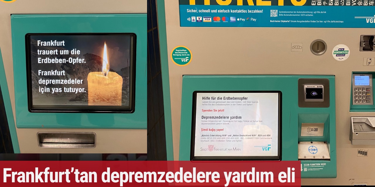 Frankfurt’tan depremzedelere yardım eli