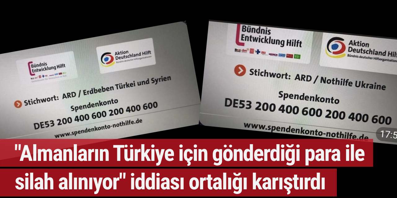 "Almanların Türkiye için gönderdiği para ile silah alınıyor" iddiası ortalığı karıştırdı