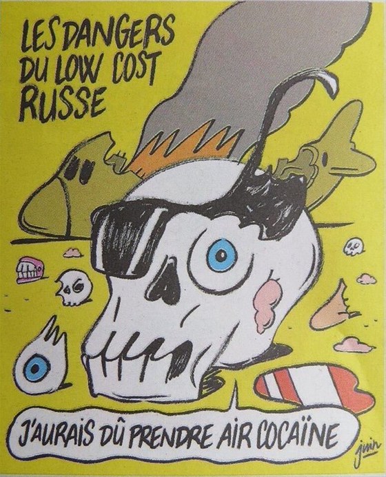 Charlie Hebdo bu kez düşen uçakla dalga geçti