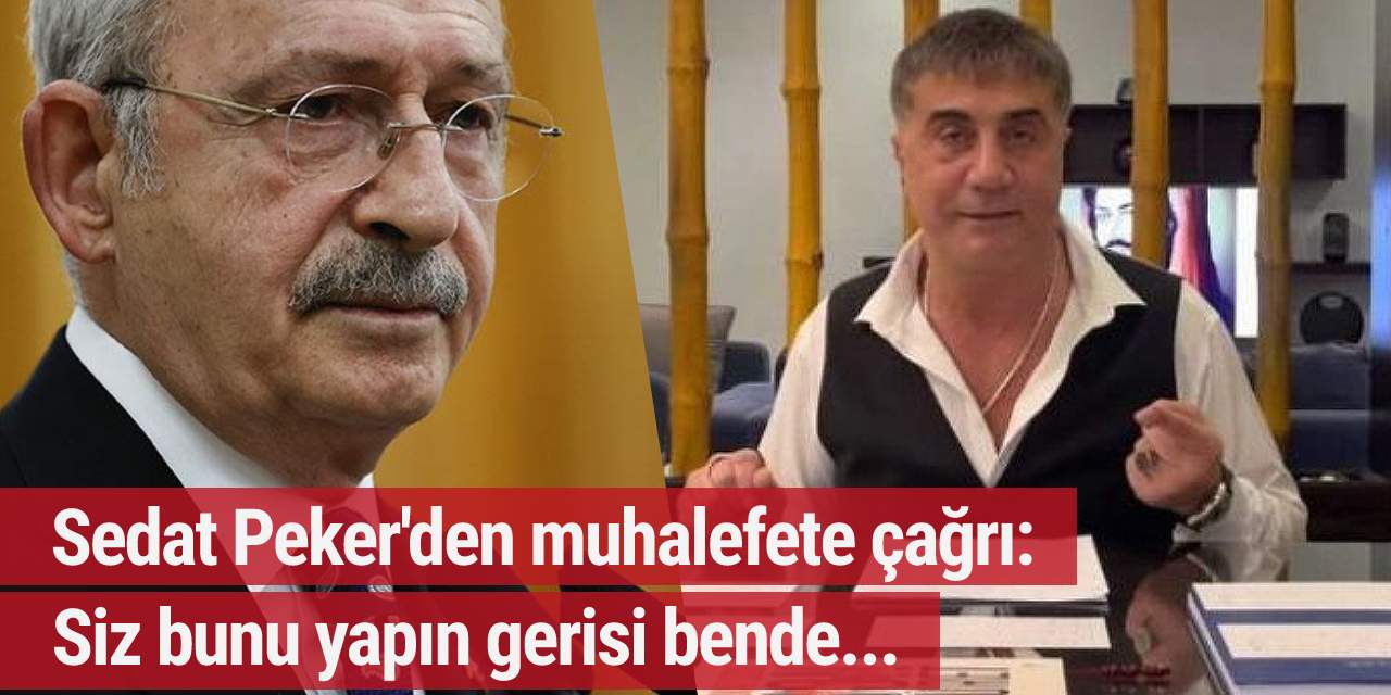 Sedat Peker'den muhalefete çağrı: Siz bunu yapın gerisi bende...