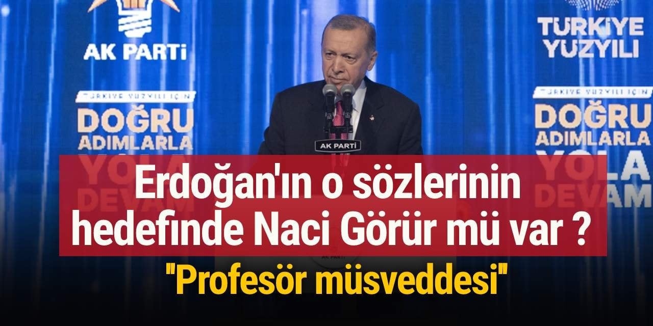 Erdoğan'ın o sözlerinin hedefinde Naci Görür mü var ? ''Profesör müsveddesi''