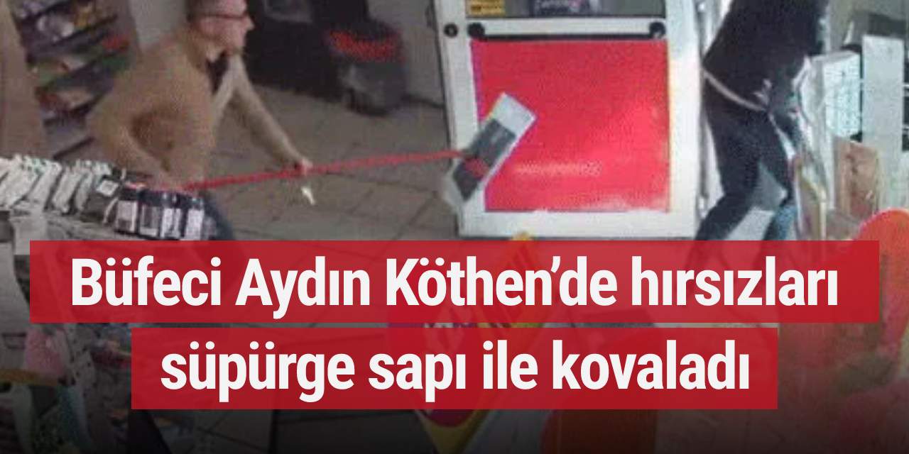 Büfeci Aydın Köthen’de hırsızları süpürge sapı ile kovaladı