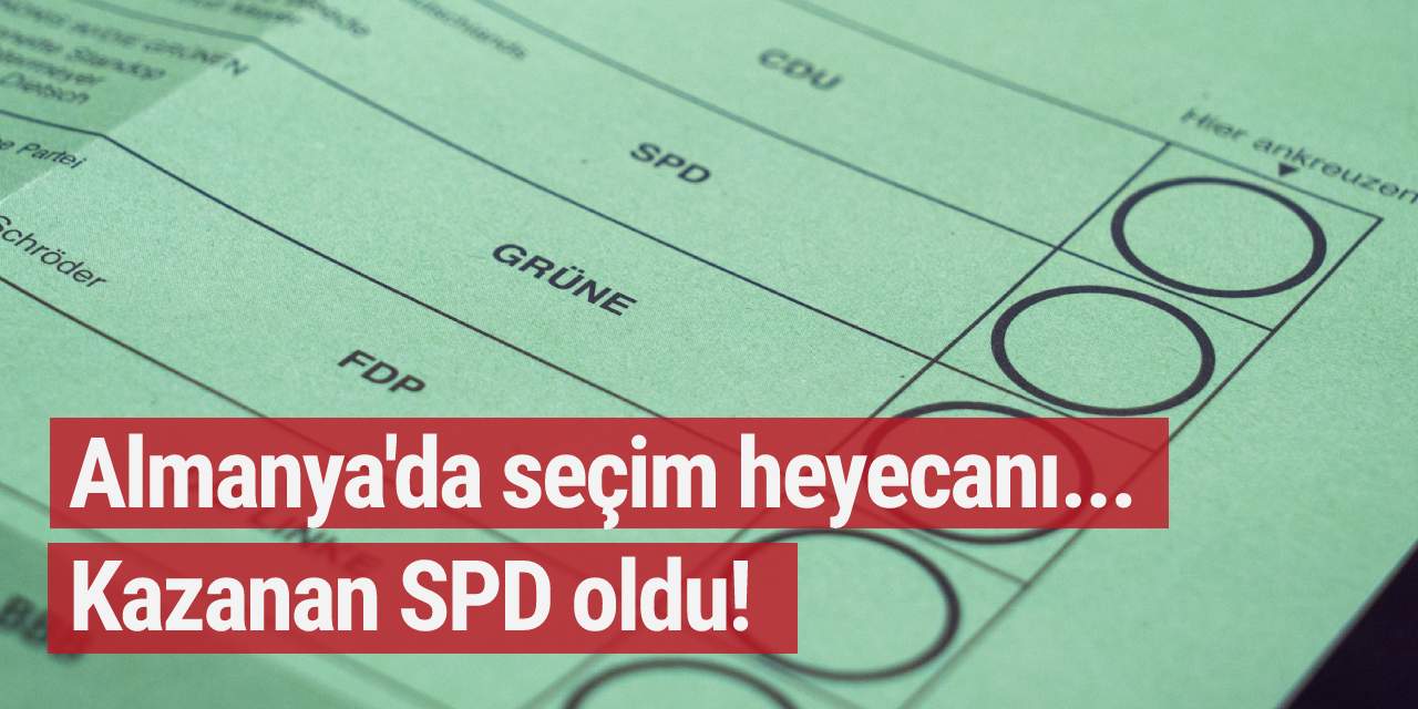 Almanya'da seçim heyecanı... Kazanan SPD oldu!