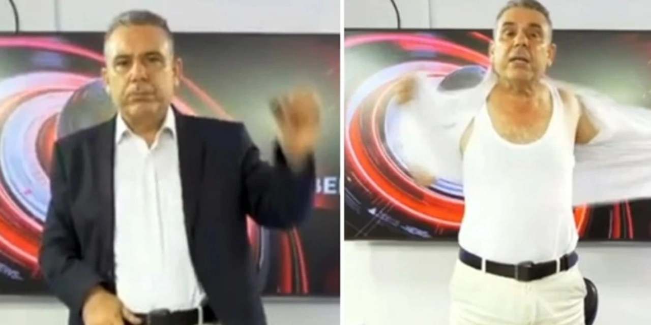 Ana haber sunucusu canlı yayında soyundu