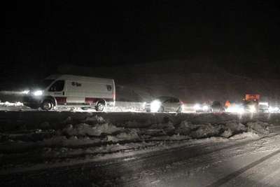 Zonguldak-İstanbul yolunda ulaşıma kar engeli