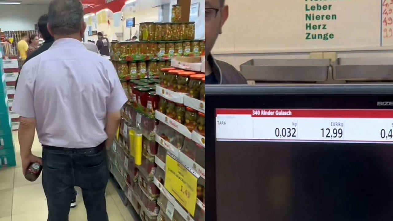 Almanya'da 41 cent ile alışveriş: Türk marketinden et istedi!