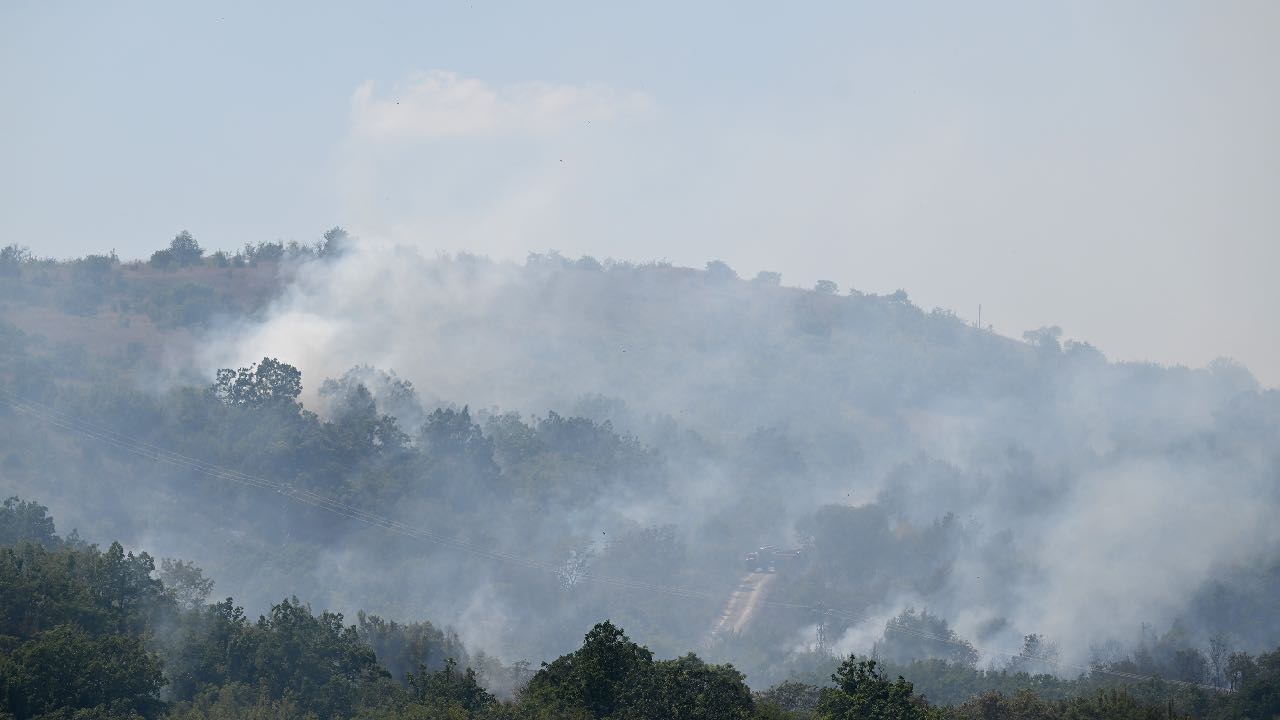 Bulgaristan sınırında yangın