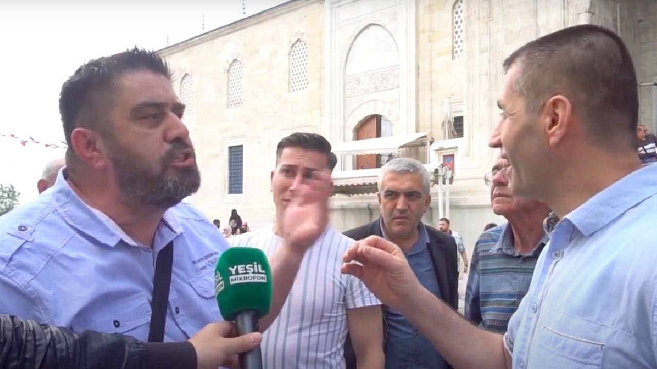Sokak röportajında''Almanya'da 1 Euro'ya aldığın ekmeği şimdi 3 Euro'ya alıyorsun, enflasyon yüzde 300 oldu!'' dedi