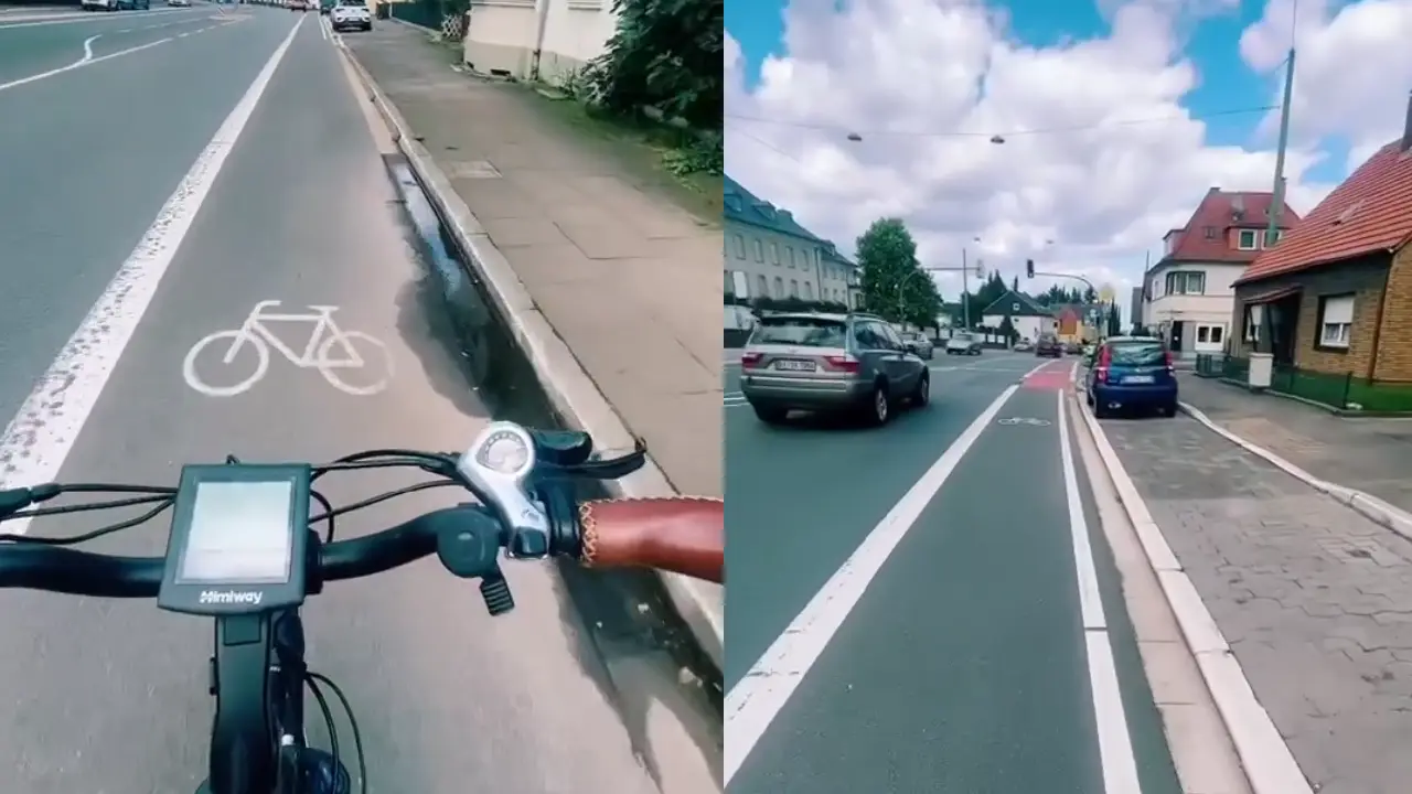 Türk bisiklet sürücüsü Almanya'da otomobil sürücülerine racon kesti!