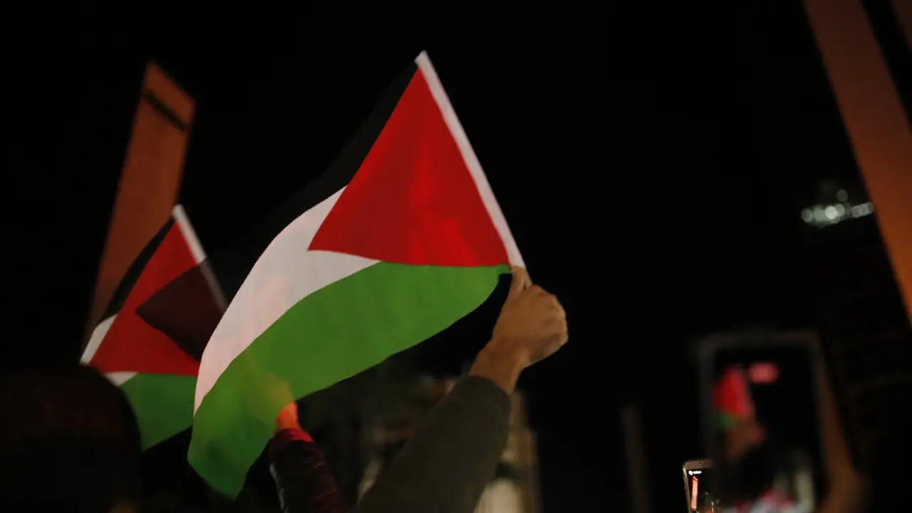 Filistin'de Almanya protestosu