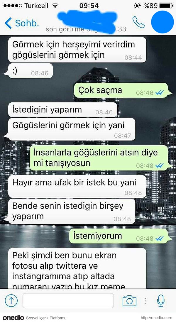 Sosyal medya tacizcisi, bu kez baltayı taşa vurdu
