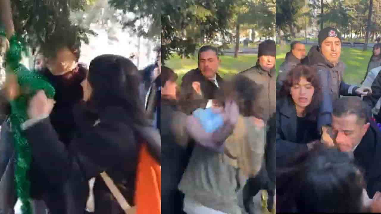 Üniversitede yılbaşı ağacı süsleyen öğrencileri güvenlik dövdü
