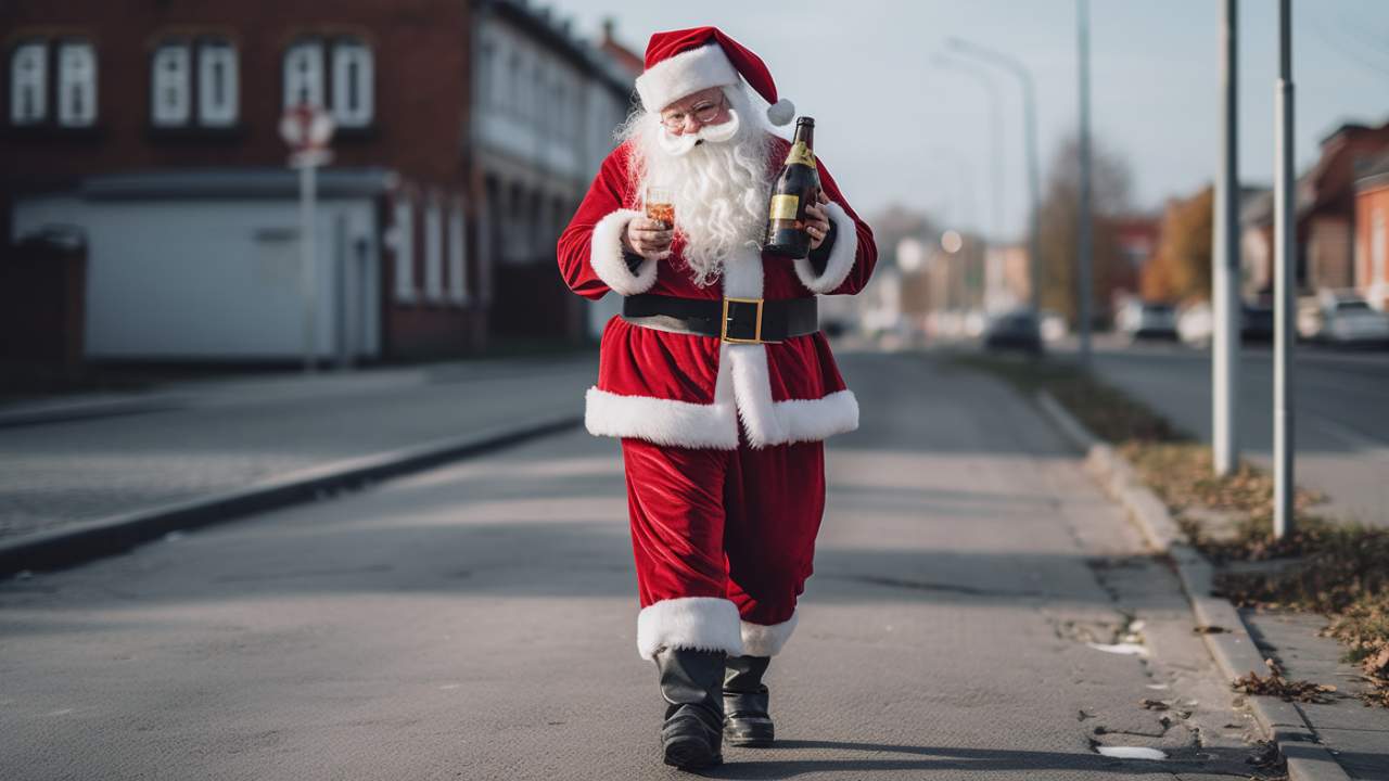 Sarhoş Noel Baba "terör" estirdi: Eve bacadan değil, duvardan girdi