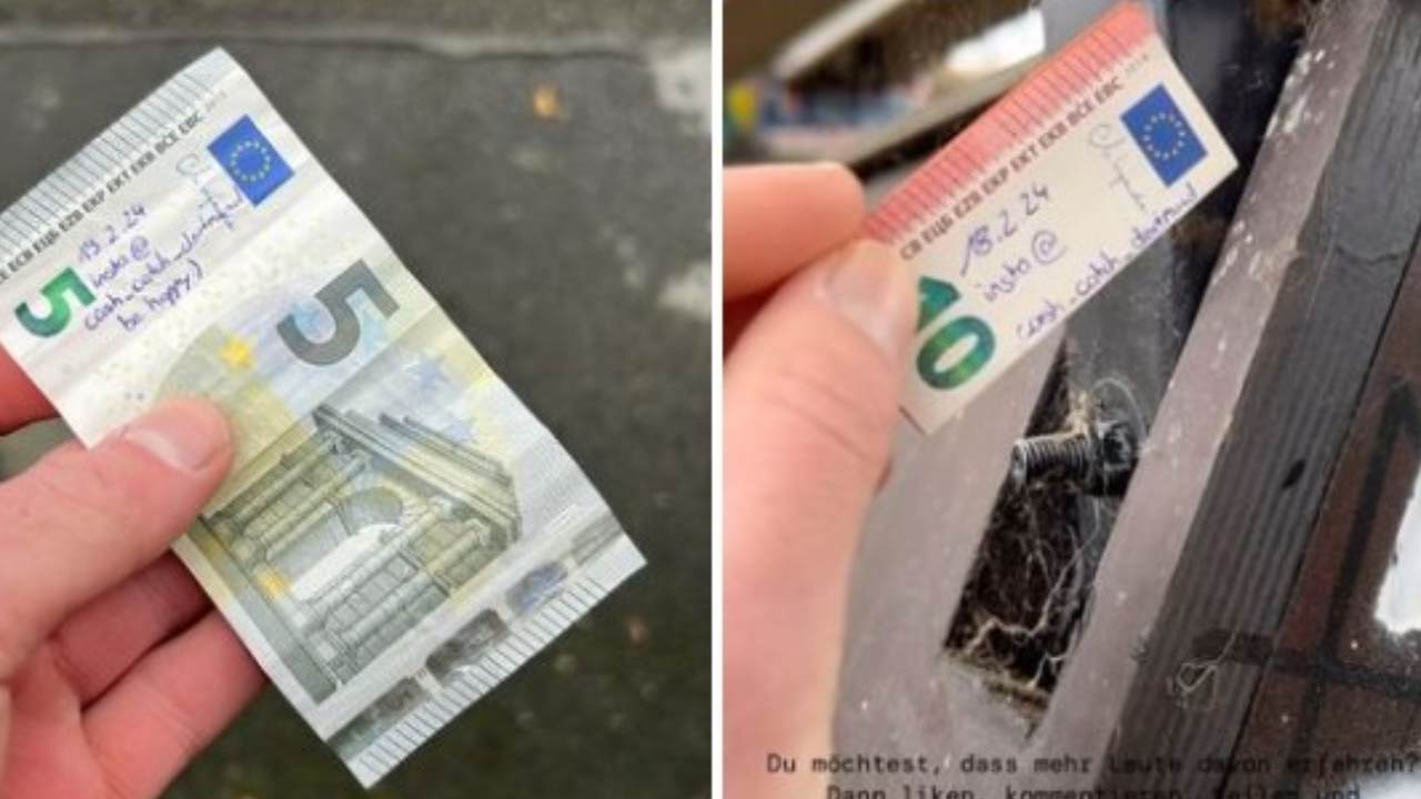 Almanlar sokağa bırakılan paraları arıyor