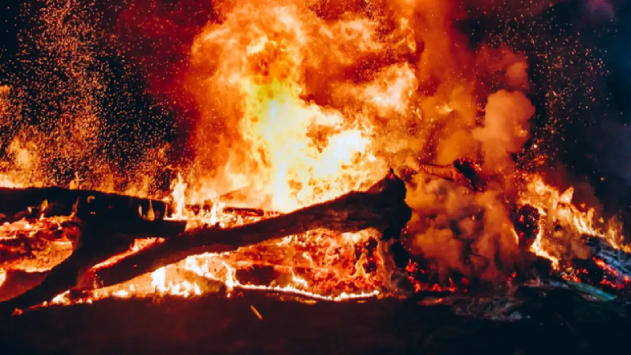 Kuzey Ren Vestfalya'da yangın felaketi: Kereste fabrikası alevler içinde kaldı
