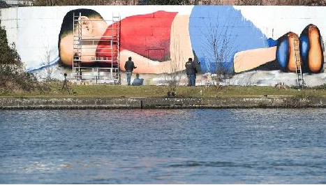 Almanya’da Aylan Kurdi’nin dev resmi yapıldı