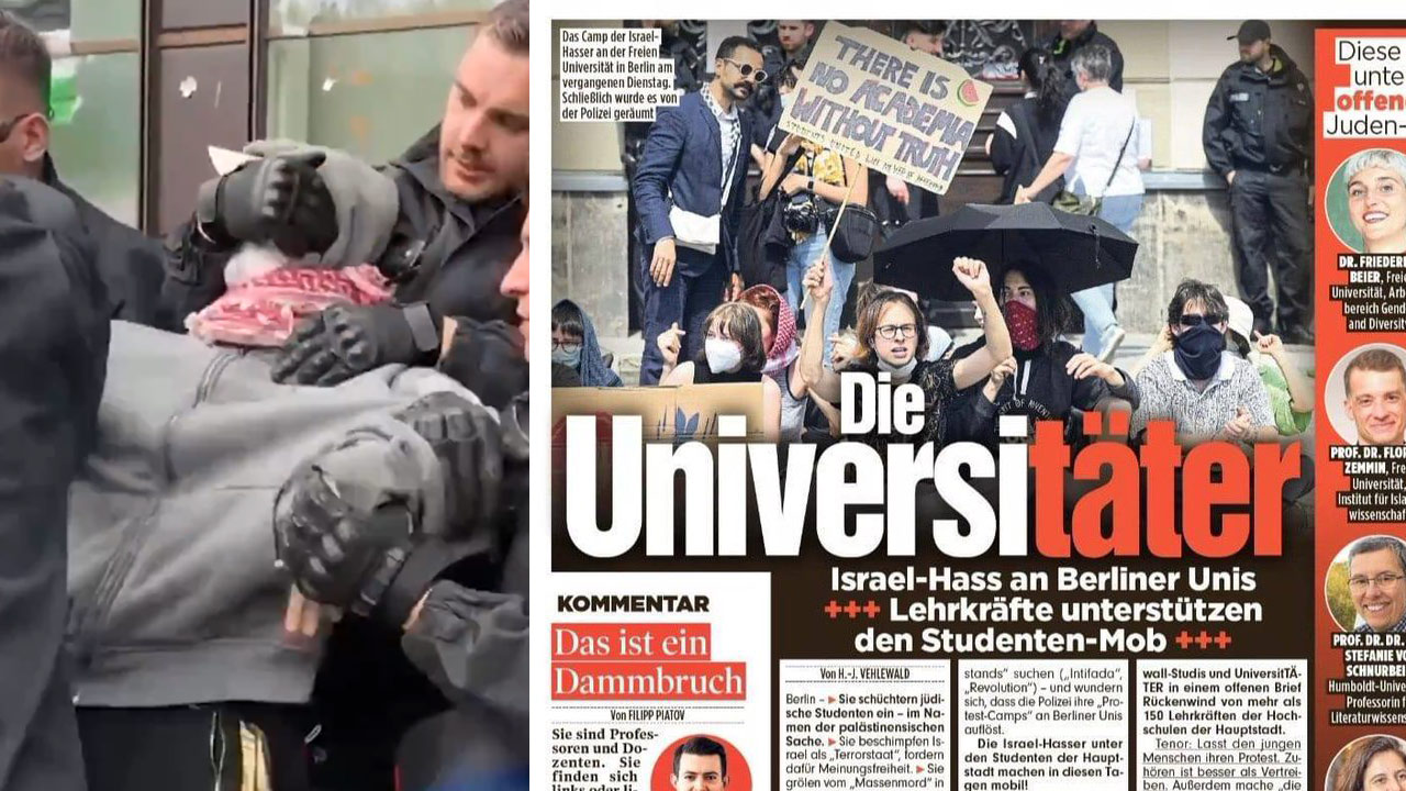 Almanya’nın en çok satan gazetesi İsrail’i protesto edenleri tek tek fişledi