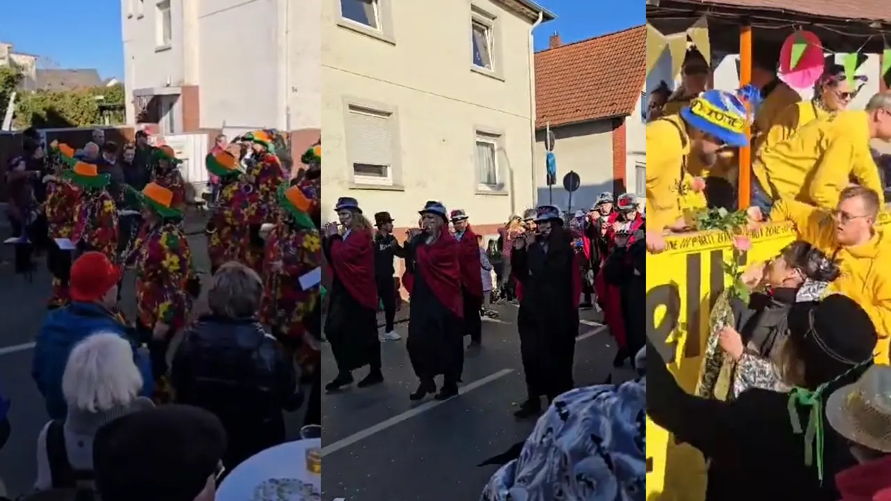 Erzhausen'daki karnaval renkli görüntülere sahne oldu