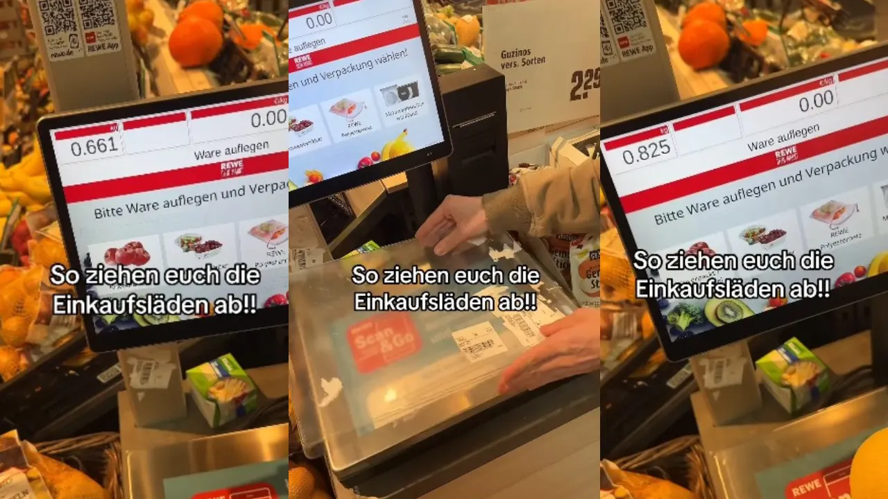 Almanya'da süpermarketlerde ürünü tartarken buna dikkat edin