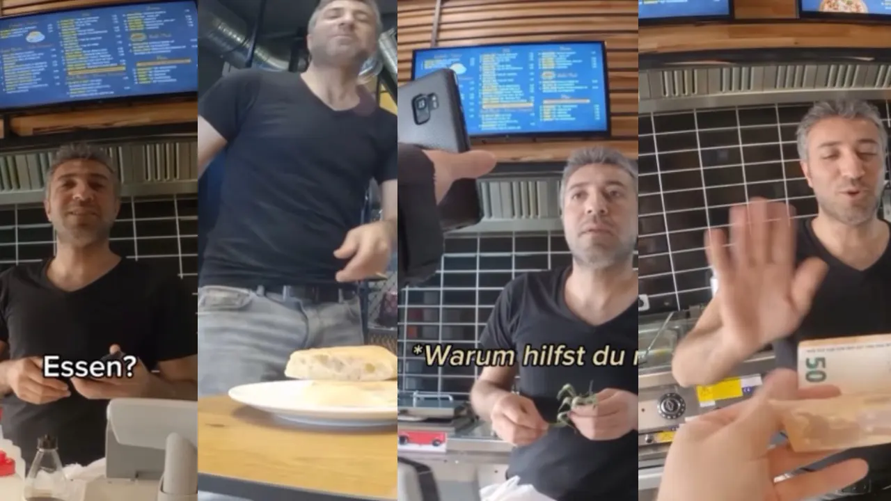 Almanya'da dönercide yürekleri ısıtan video: İyilik iyidir