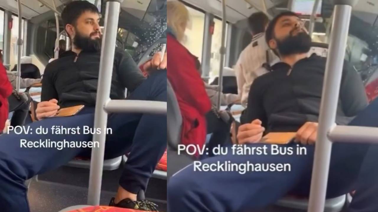 Almanya'da tepki çeken görüntüler: Otobüsün içinde sigara içti!