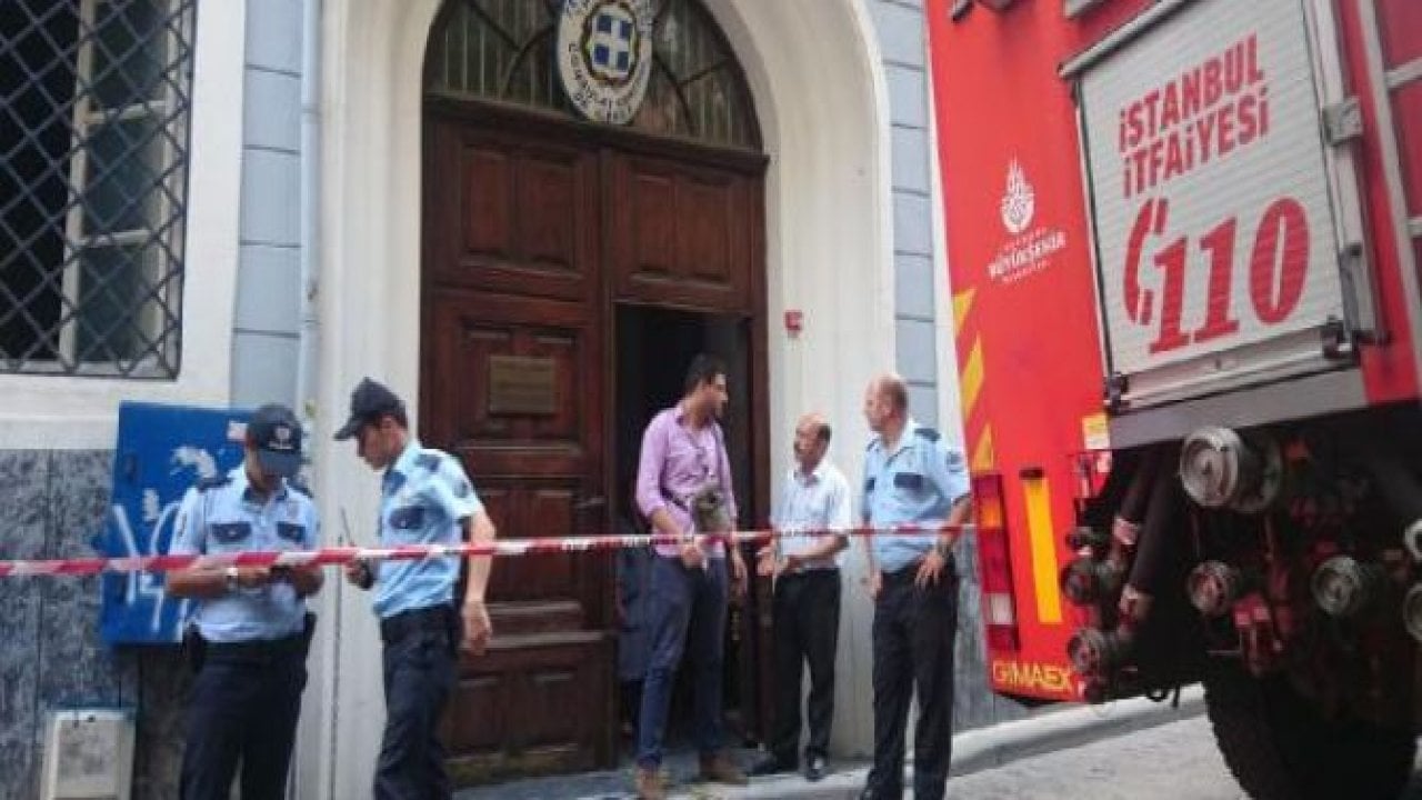 Yunanistan Başkonsolosluğu'nda yangın