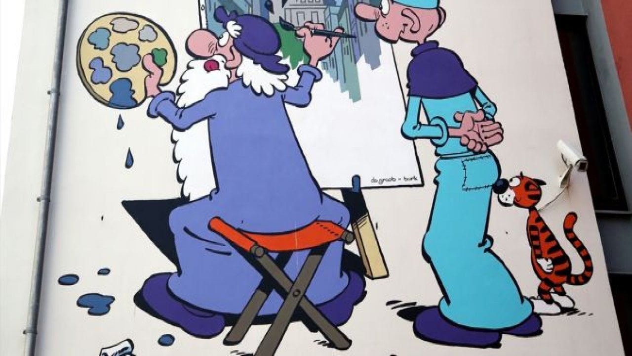 Brüksel sokaklarını süsleyen dünyaca ünlü karikatürler