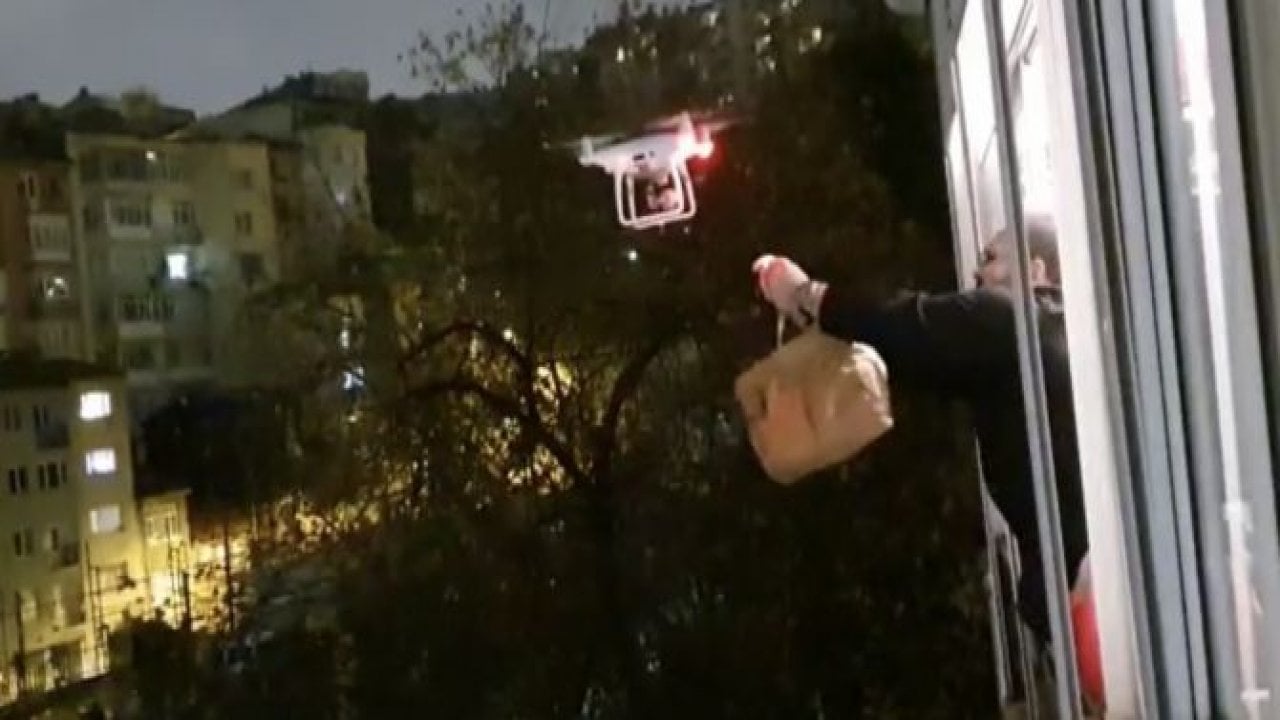 Drone ile çorba servisi
