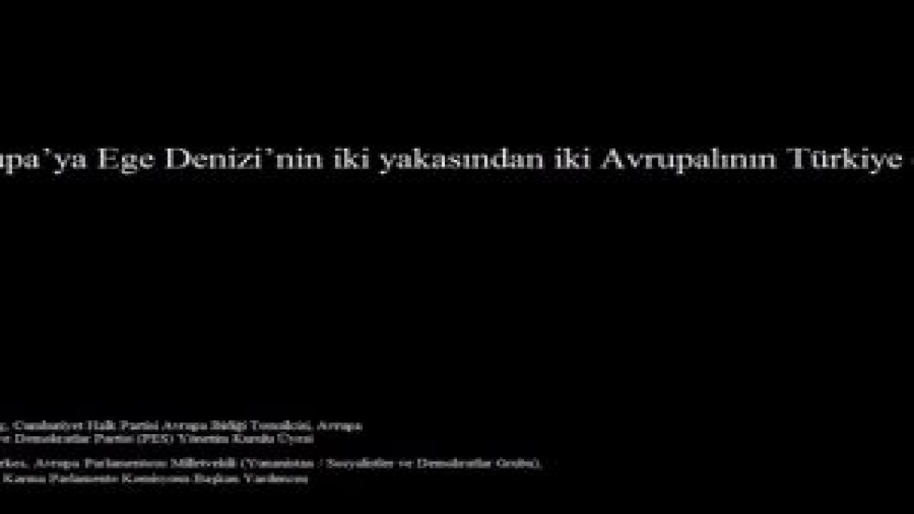 Ege'nin iki yakasından AB liderlerine çağrı