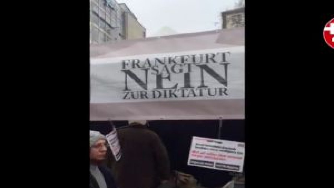 'Frankfurt diktatöre hayır diyor' standı