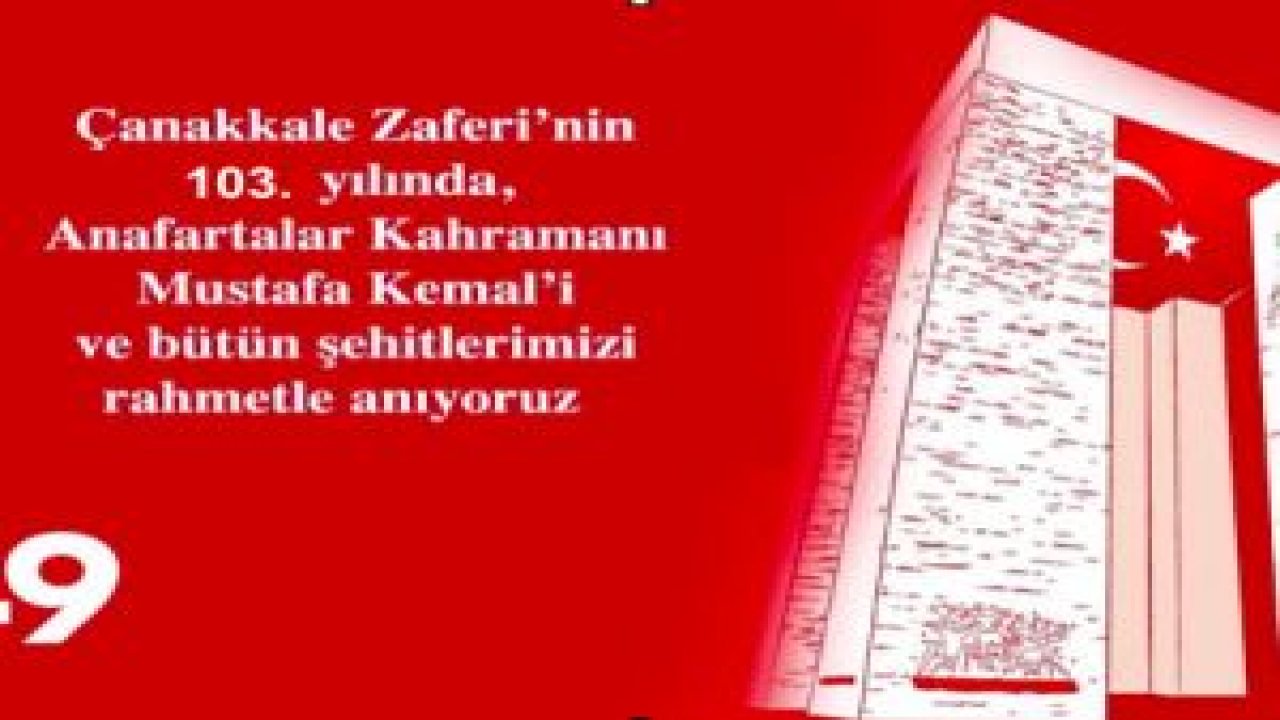 Çanakkale Zaferi'nin 103. yılı