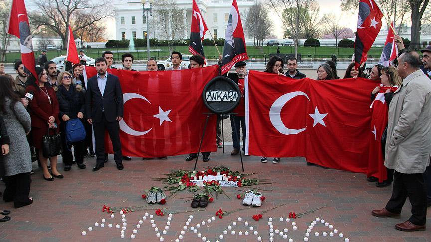 ABD'de Ankara'daki terör saldırı protesto edildi