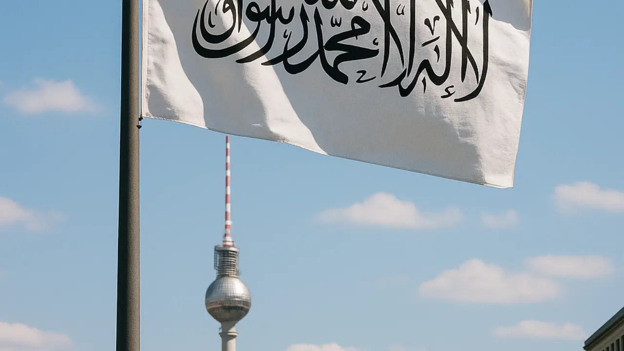Taliban Almanya'da kendi bayrağını asmak istedi, kriz çıktı!