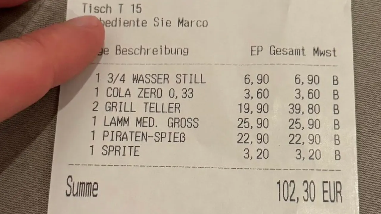 Almanya'da 100 Euro'luk yemek yiyen adam bahşiş bırakmayınca tartışma çıktı
