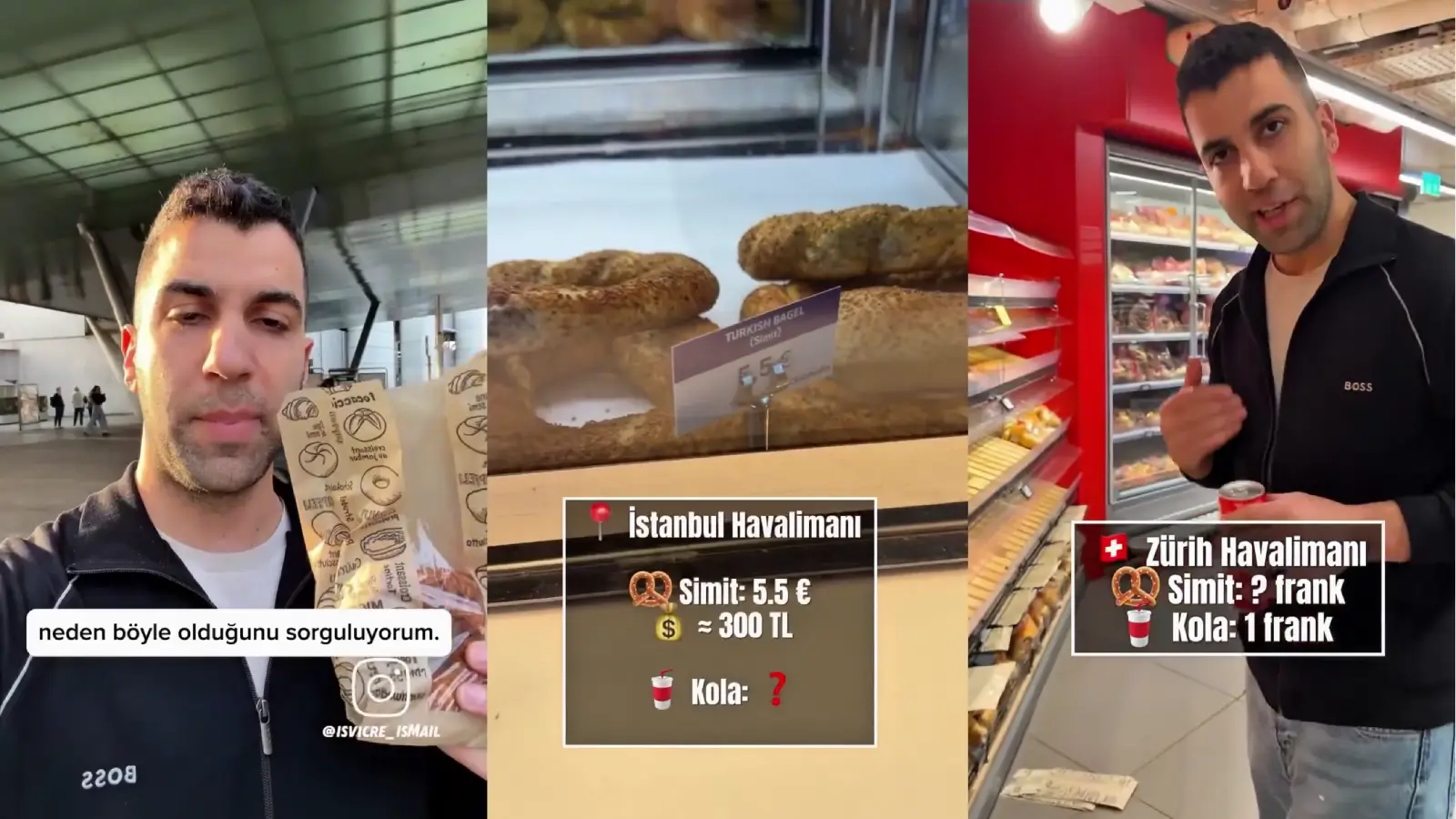 İstanbul’da 13 Euro, Zürih’te 2 Frank!